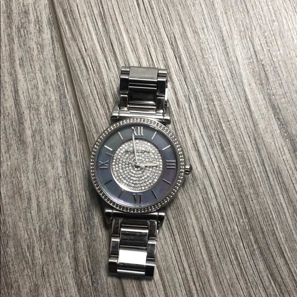 MK silver watch